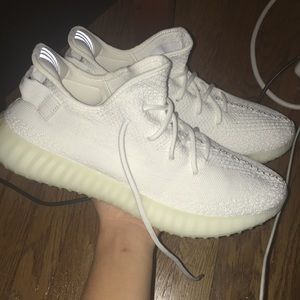 Used Size 12.5 Yeezy Cream/Triple White